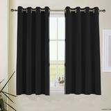 Aquazolax Blackout Curtains, 52 x 63-inch, 2 Panels, Black