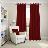 Aquazolax Thermal Insulated Blackout Curtains Drapes, 52x95, Red