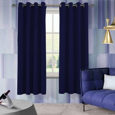 Aquazolax Blackout Decorative Curtain Panels, 52 x 84 Inch, Navy Blue, 2 Panels