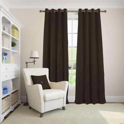 Aquazolax Blackout Thermal Curtains, 52 x 95 Inch, Toffee Brown, Set of 2