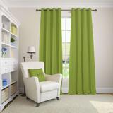 Aquazolax Solid Thermal Insulated Blackout Drape Curtains, 52"x95", Fresh Green, Set of 2