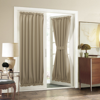Aquazolax Heavy-duty Thermal Insulated Drapery 54Wx72L Sliding Glass Door Panels - 1 Panel, Taupe