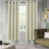 Aquazolax Thermal Insulated Blackout Curtains, 52 by 84 Inch, Beige