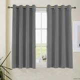 Aquazolax Blackout Window Curtains, Grey, 52"Wx63"L, 2 Panels